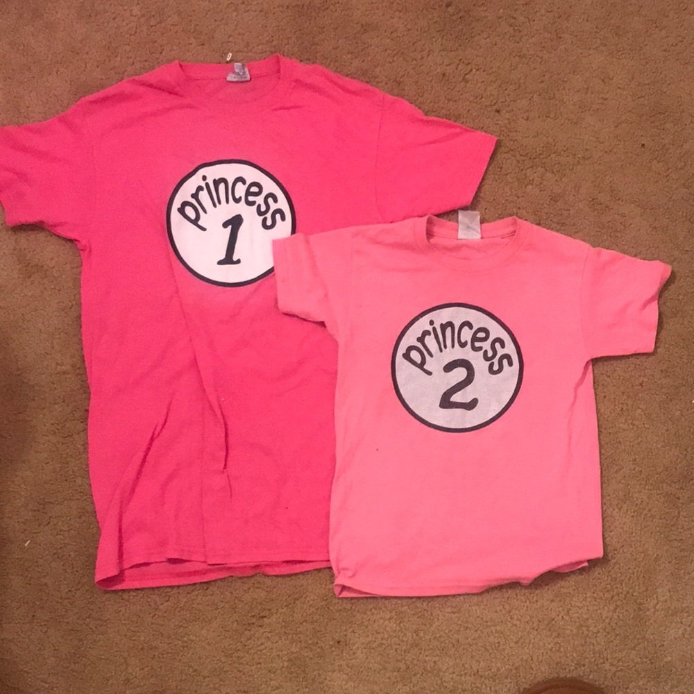 Princess one princess two shirts
